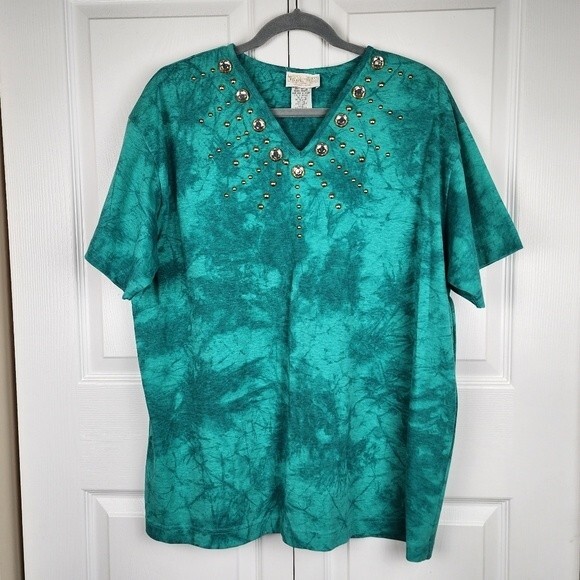 Vintage Marshall Rousso Statement Tie Dye Lounge Set Top and Pants Size L - Picture 4 of 16